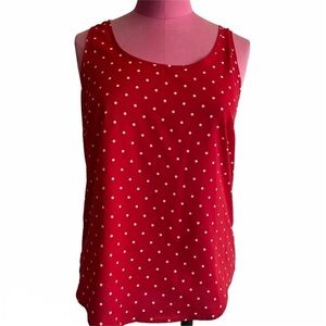 polka dot tank top red size S